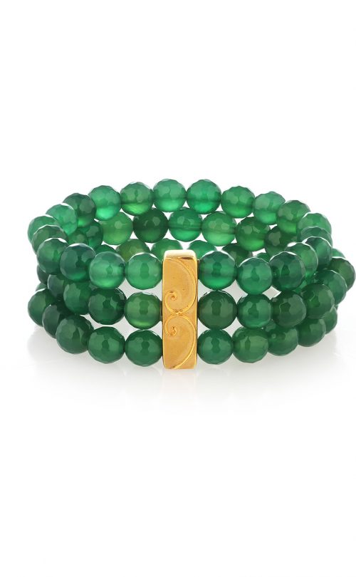 Wild Bracelet Green Onyx Gold