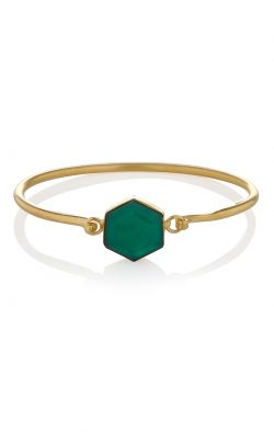Flow Bracelet Green Onyx Gold