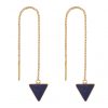 Immersion Earring Lapis Gold