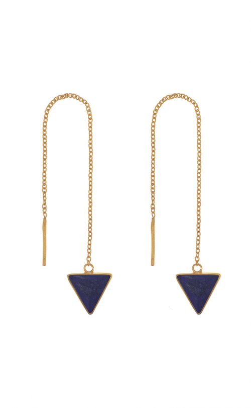 Immersion Earring Lapis Gold