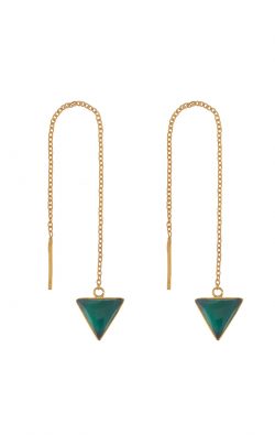 Immersion Earring Green Onyx Gold